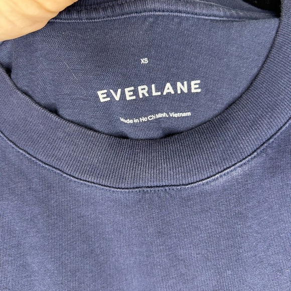 EVERLANE The Long Weekend Cotton Tank Dress Navy - Picture 3 of 7